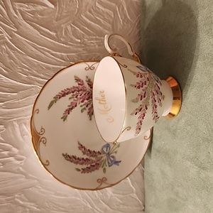 This Royal Grafton teacup & saucer pink with gold accents.. MOTHER..England